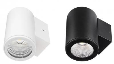 ANKA 12W 3CCT LARGE DOWN WALL LIGHT IP65. BLACK, WHITE